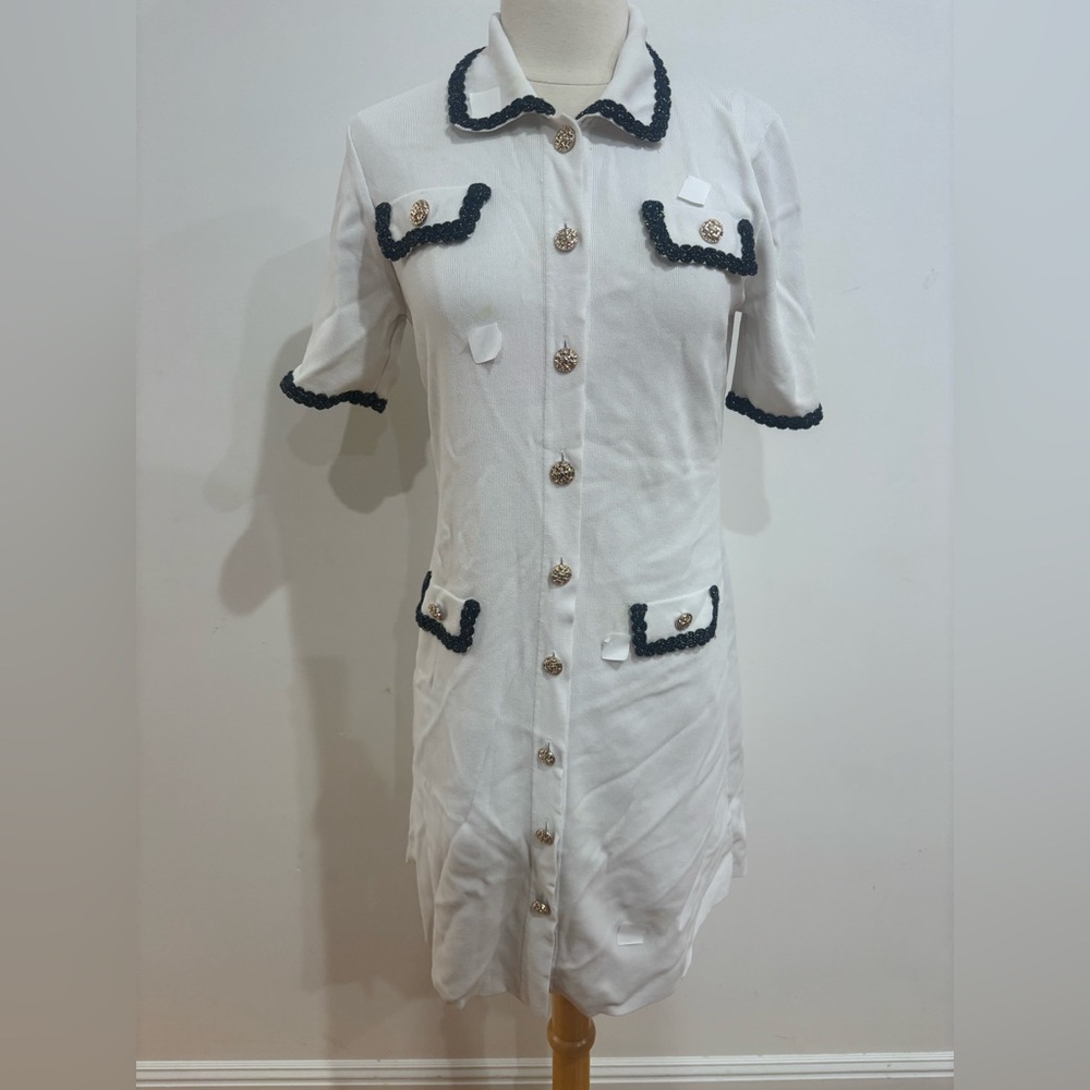 Alexia Admor Odette Button Down Mini Dress, Size: M - Picture 3 of 14